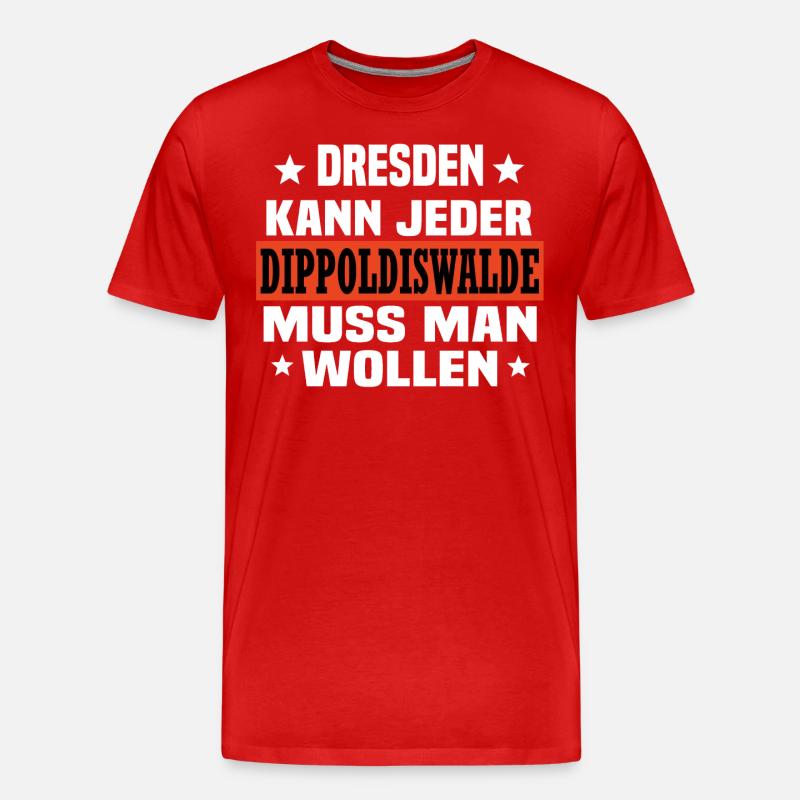 Dippoldiswalde - Männer Premium Bio T-Shirt - Rot
