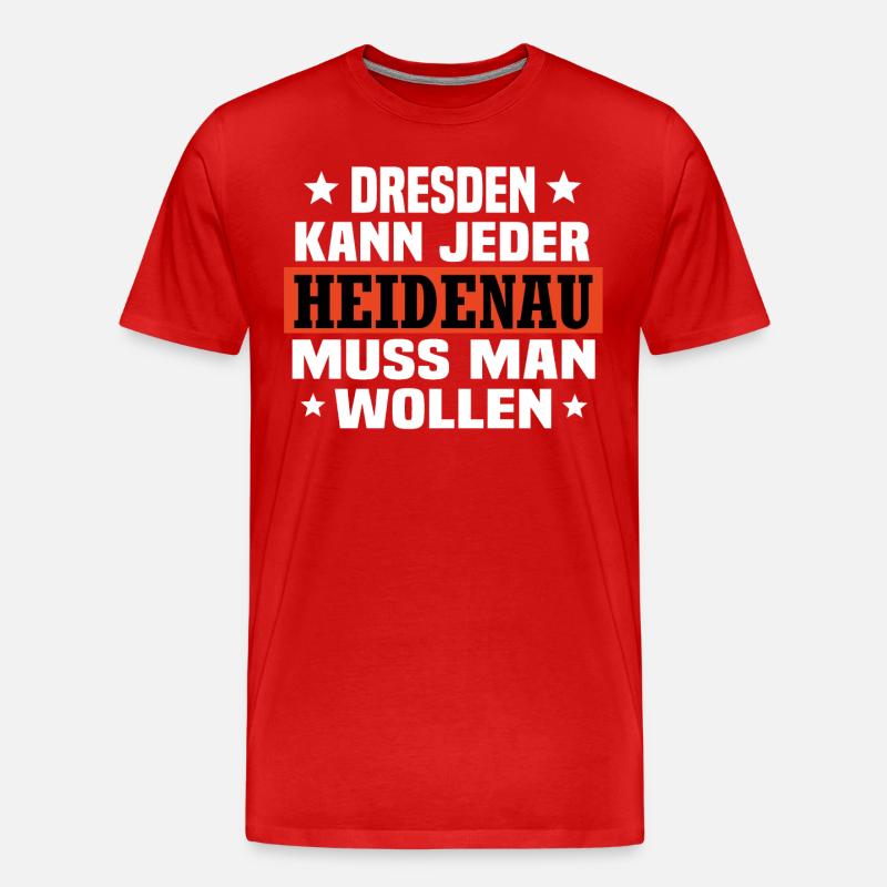 Heidenau - Männer Premium Bio T-Shirt - Rot