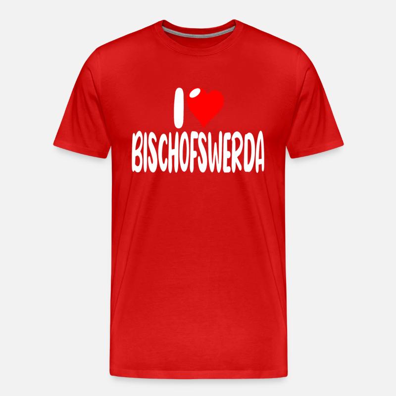 Bischofswerda - Männer Premium Bio T-Shirt - Rot