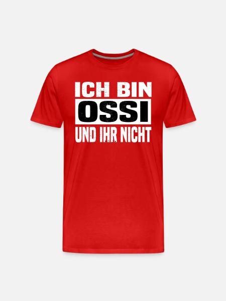 ossi und ihr nicht - Männer Premium Bio T-Shirt - Rot