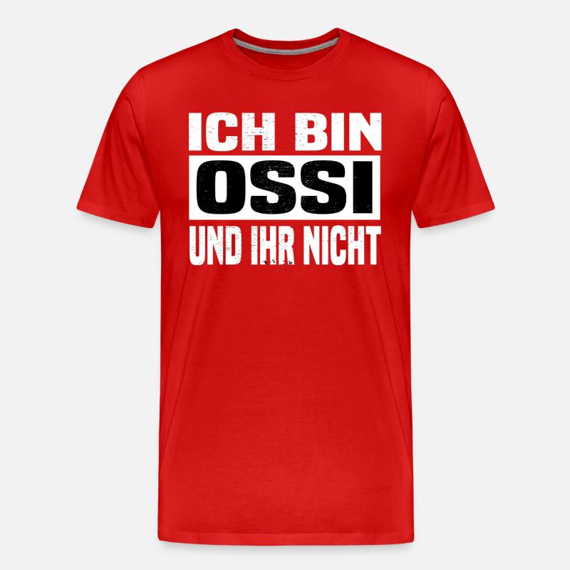 ossi und ihr nicht - Männer Premium Bio T-Shirt - Rot