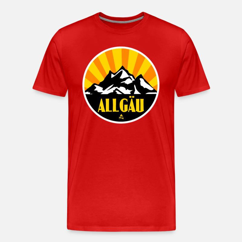Allgäu - Männer Premium Bio T-Shirt - Rot