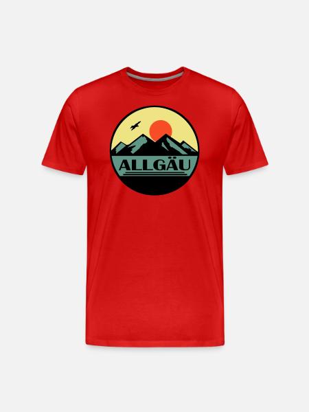 Allgäu - Männer Premium Bio T-Shirt - Rot