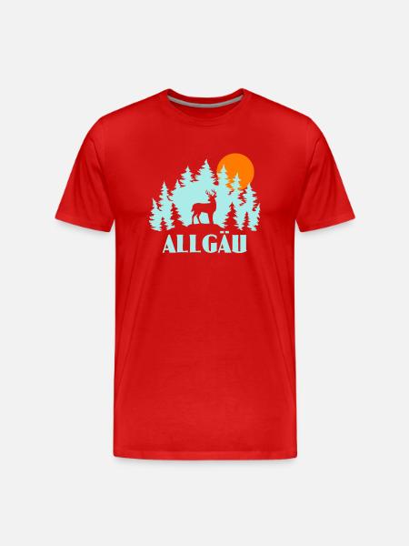 Allgäu - Männer Premium Bio T-Shirt - Rot