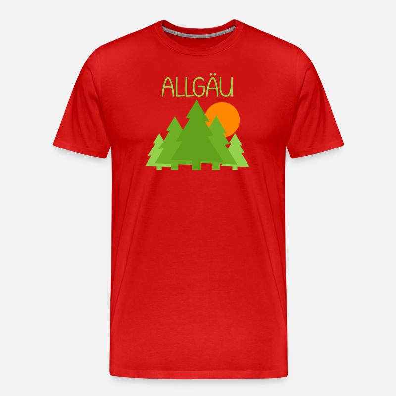 Allgäu - Männer Premium Bio T-Shirt - Rot