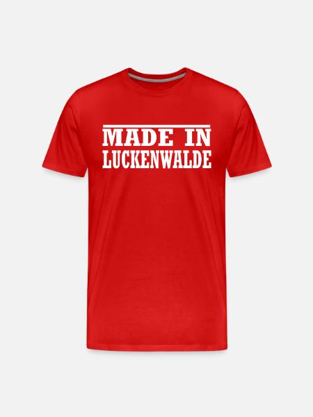 Luckenwalde - Männer Premium Bio T-Shirt - Rot