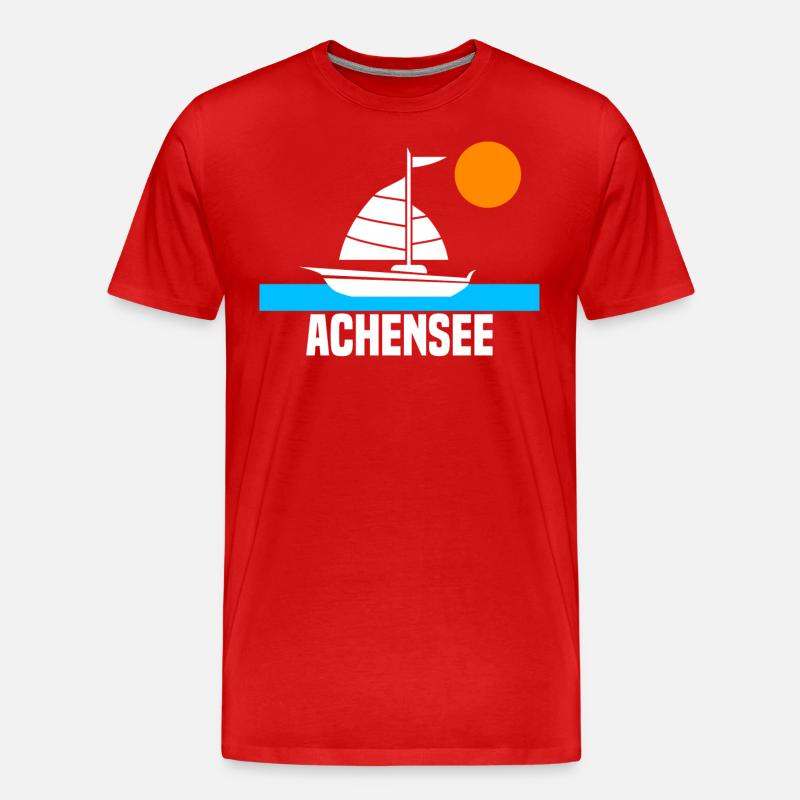 Achensee - Männer Premium Bio T-Shirt - Rot