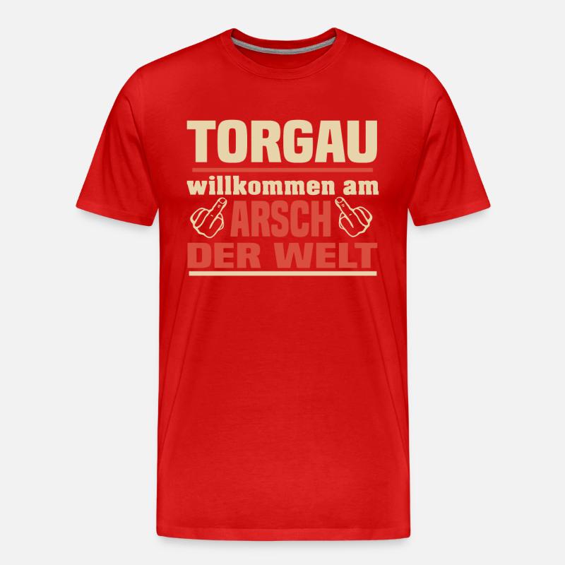 Torgau - Männer Premium Bio T-Shirt - Rot