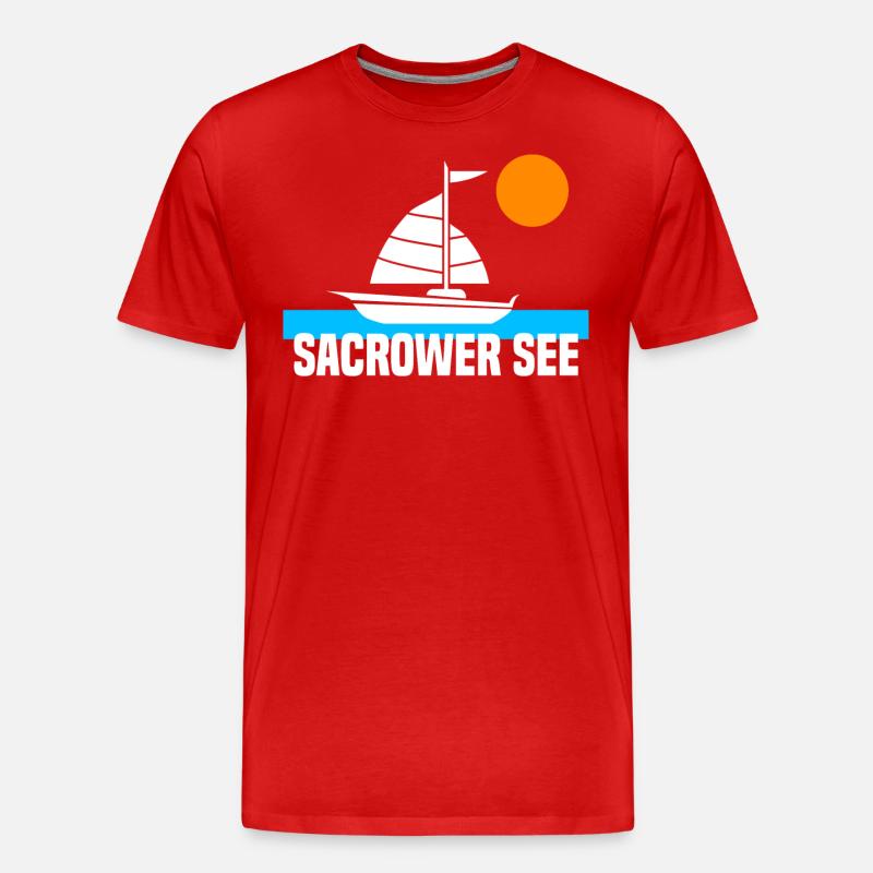 Sacrower See - Männer Premium Bio T-Shirt - Rot