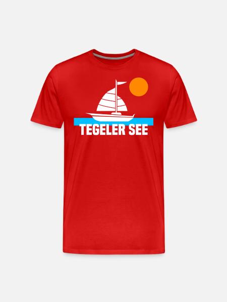 Tegeler See - Männer Premium Bio T-Shirt - Rot