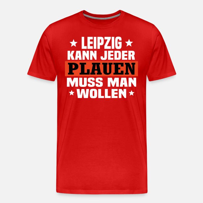 Plauen - Männer Premium Bio T-Shirt - Rot