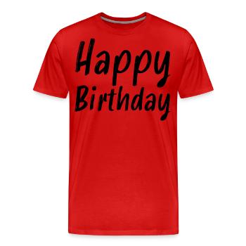 Joyeux anniversaire cadeau d’anniversaire - T-shirt bio Premium Homme - rouge - Devant - Damien (186cm)