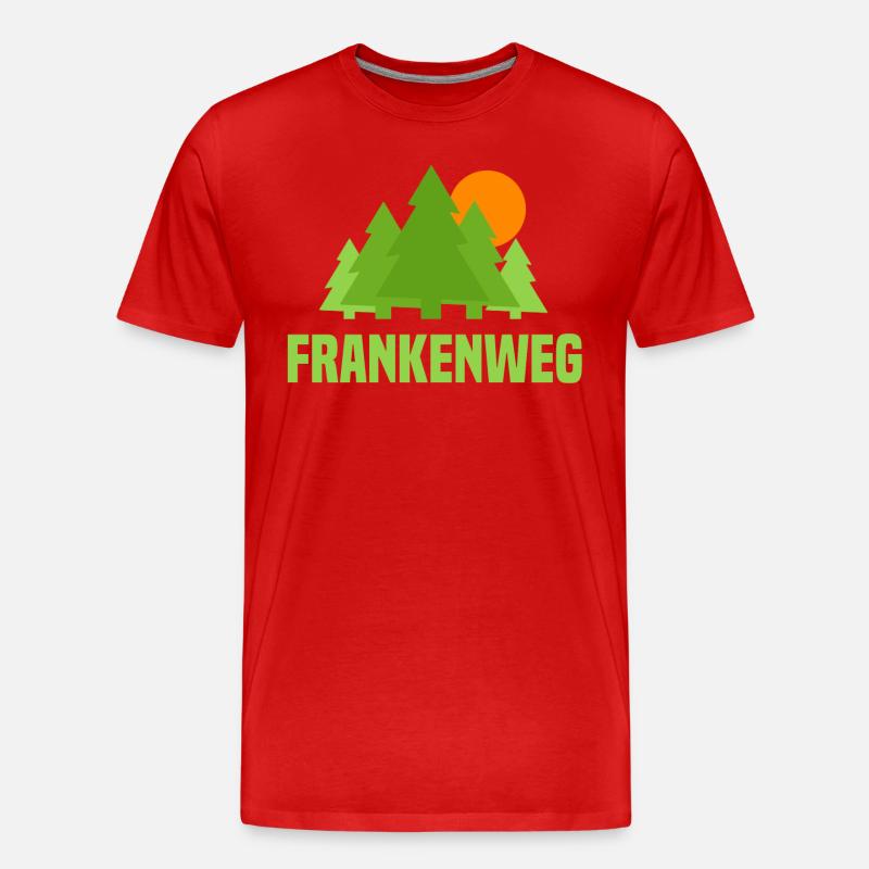 Frankenweg - Männer Premium Bio T-Shirt - Rot