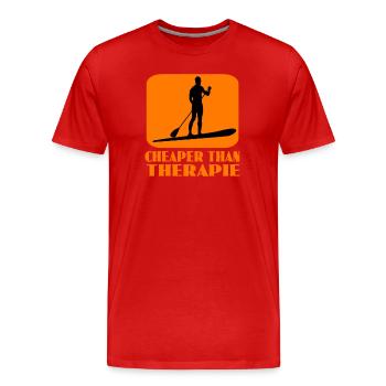 standup paddeln - Männer Premium Bio T-Shirt - Rot - Vorne - Damien (186cm)