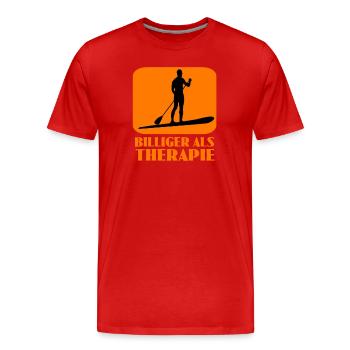 standup paddeln - Männer Premium Bio T-Shirt - Rot - Vorne - Damien (186cm)