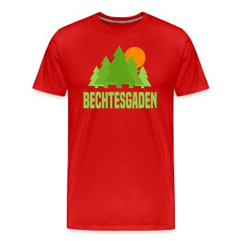 Berchtesgaden - Männer Premium Bio T-Shirt - Rot - Vorne - Damien (186cm)