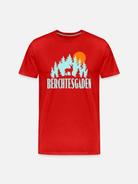 Berchtesgaden - Männer Premium Bio T-Shirt - Rot