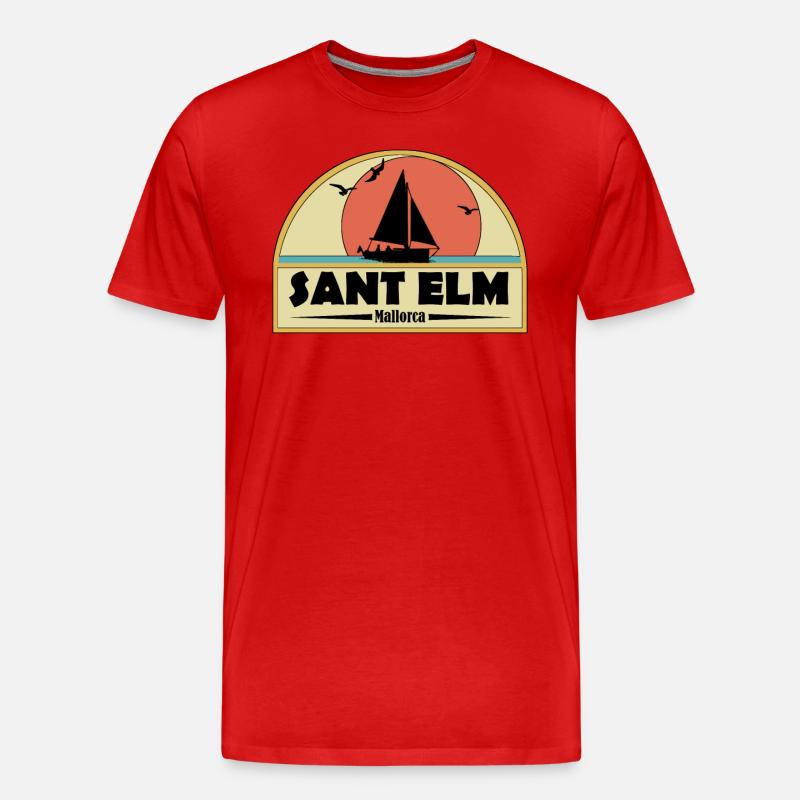Sant Elm - Männer Premium Bio T-Shirt - Rot