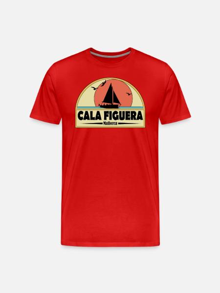 Cala Figuera - Männer Premium Bio T-Shirt - Rot
