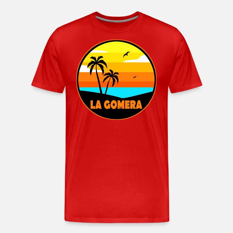 La Gomera - Männer Premium Bio T-Shirt - Rot