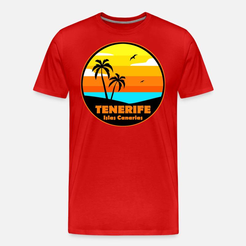 Teneriffa - Männer Premium Bio T-Shirt - Rot
