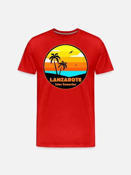 Lanzarote - Männer Premium Bio T-Shirt - Rot