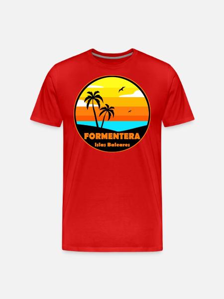 Formentera - Männer Premium Bio T-Shirt - Rot