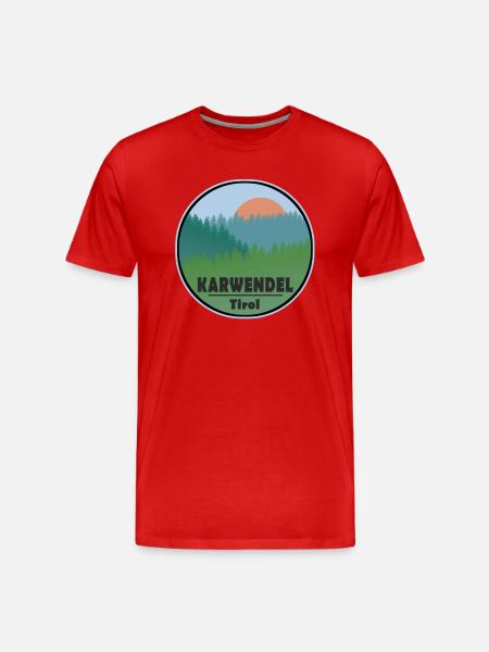 Karwendel - Männer Premium Bio T-Shirt - Rot