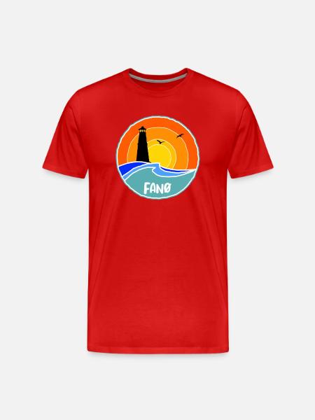 Fano Fanö, Denmark - Men's Premium Organic T-Shirt - red