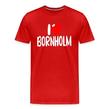 Bornholm - Männer Premium Bio T-Shirt - Rot - Vorne - Damien (186cm)