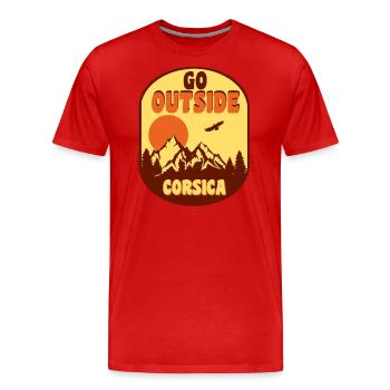 Corsica - Men's Premium Organic T-Shirt - red - Front - Damien (186cm)