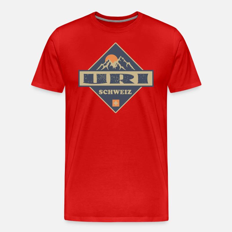 Uri - Männer Premium Bio T-Shirt - Rot
