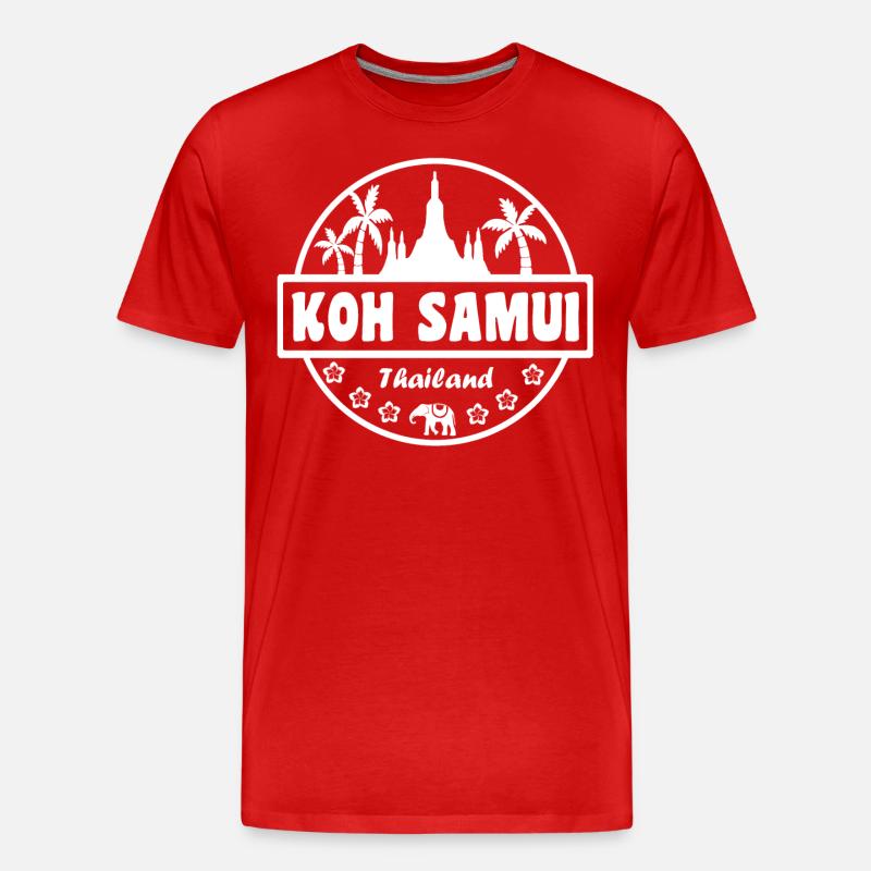 Koh Samui Thailand - Männer Premium Bio T-Shirt - Rot