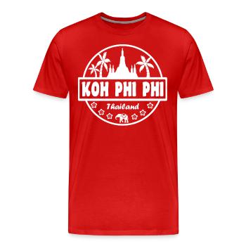 Koh Phi Phi Thaïlande - T-shirt bio Premium Homme - rouge - Devant - Damien (186cm)
