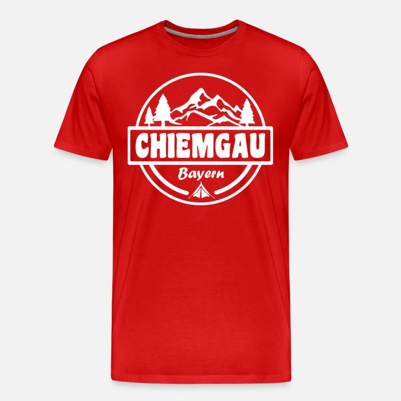 Chiemgau - Männer Premium Bio T-Shirt - Rot