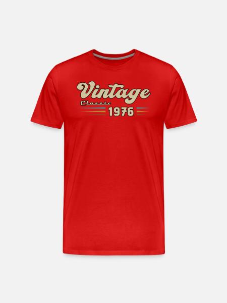 1976 Anniversaire Vintage Classic - T-shirt bio Premium Homme - rouge