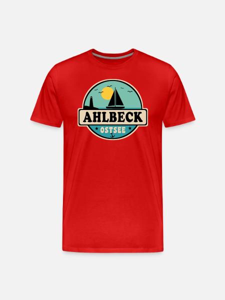 Ahlbeck - Männer Premium Bio T-Shirt - Rot