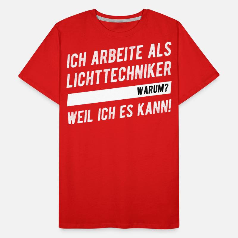 Lichttechniker Lichttechnik Bühne Geschenkidee Männer Premium Bio T-Shirt