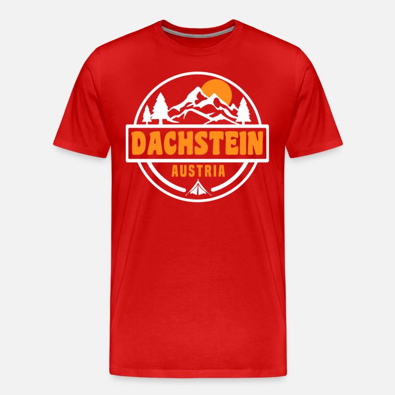 Dachstein - Männer Premium Bio T-Shirt - Rot