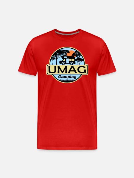 Umag Camping - Männer Premium Bio T-Shirt - Rot