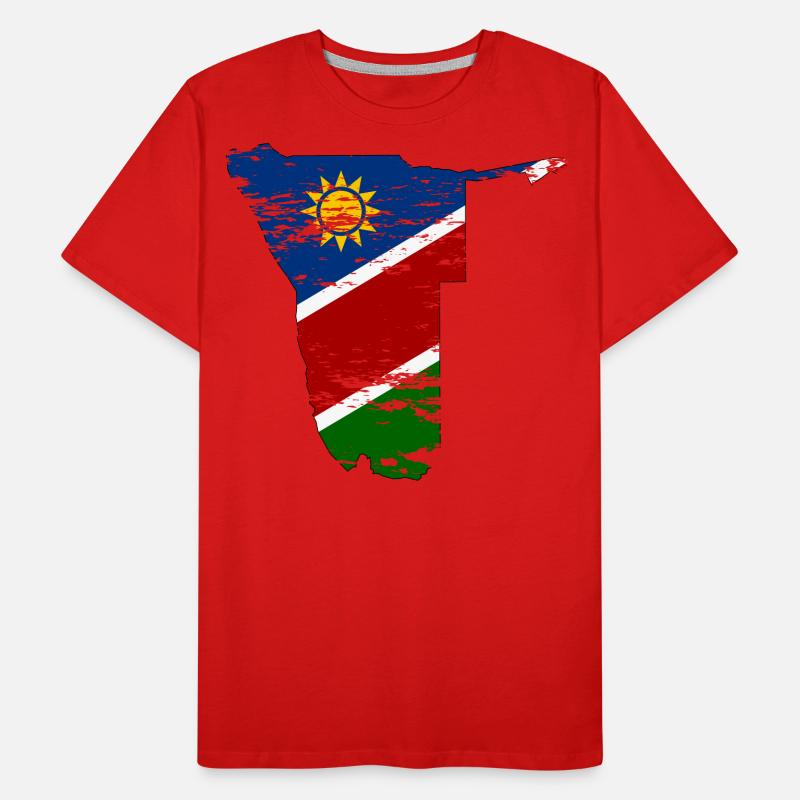 Namibia map used Men's Premium Organic T-Shirt