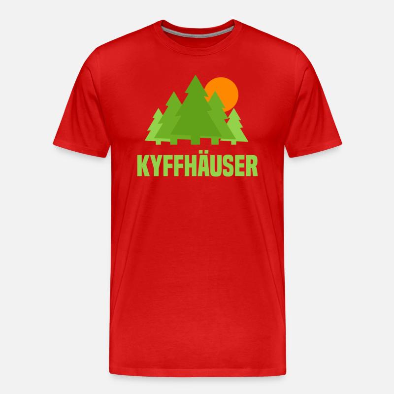 Kyffhäuser - Männer Premium Bio T-Shirt - Rot