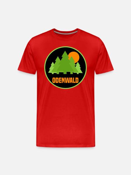 odenwald - Männer Premium Bio T-Shirt - Rot