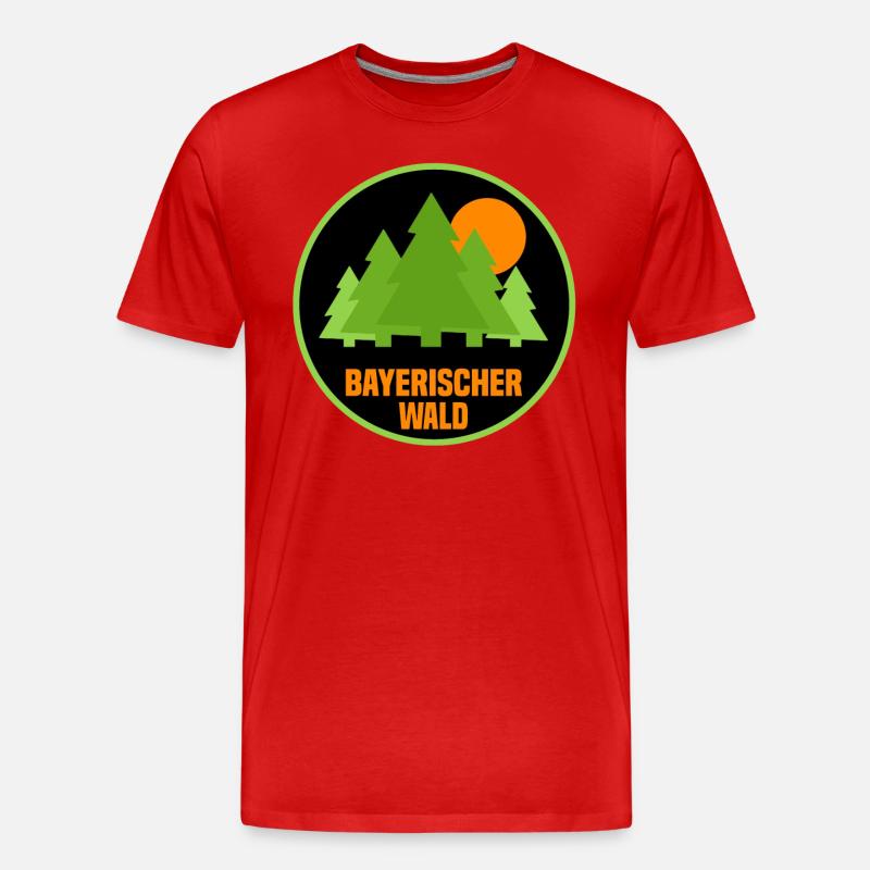 Bayerischer Wald - Männer Premium Bio T-Shirt - Rot