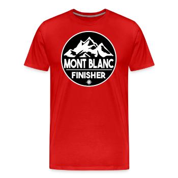 Mont blanc finisher - Männer Premium Bio T-Shirt - Rot - Vorne - Damien (186cm)