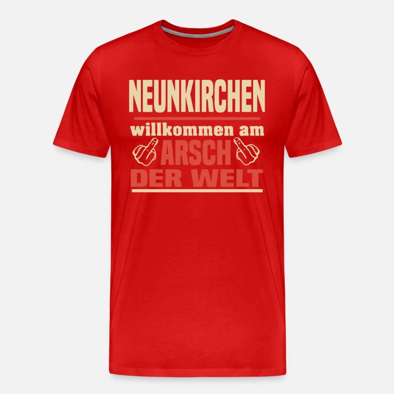 Neunkirchen - Männer Premium Bio T-Shirt - Rot