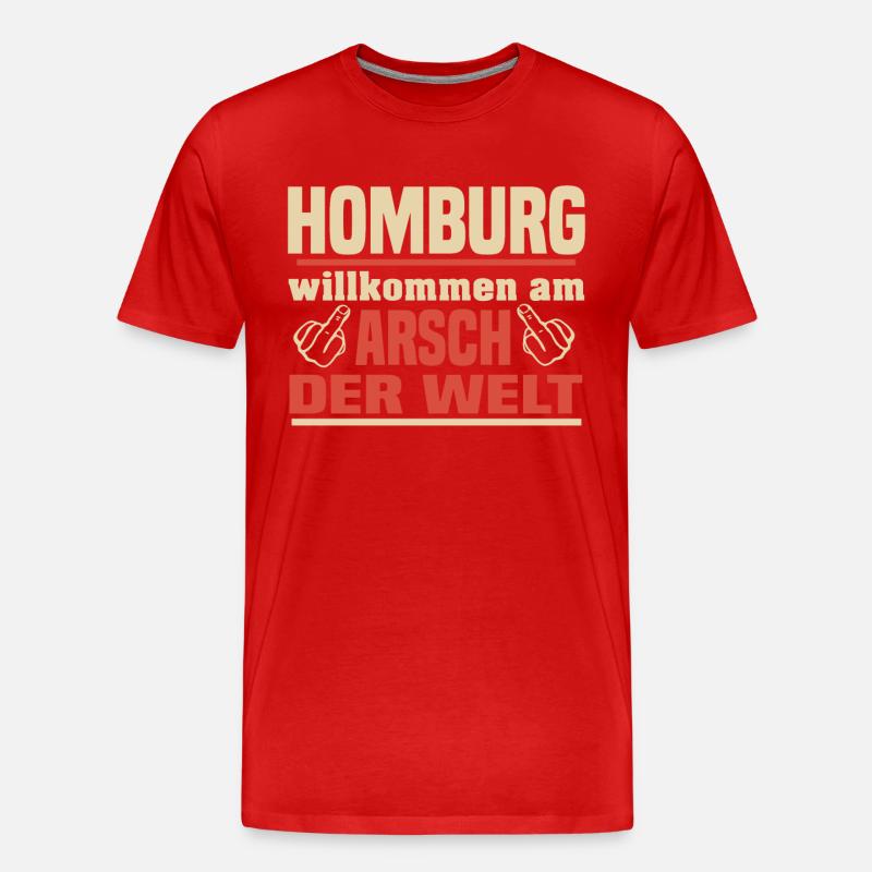 Homburg - Männer Premium Bio T-Shirt - Rot