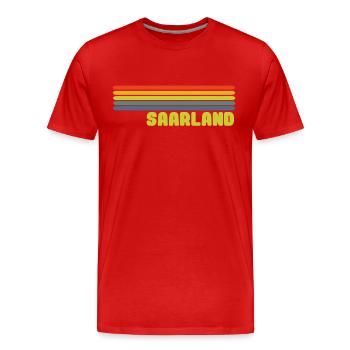 Saarland - Männer Premium Bio T-Shirt - Rot - Vorne - Damien (186cm)