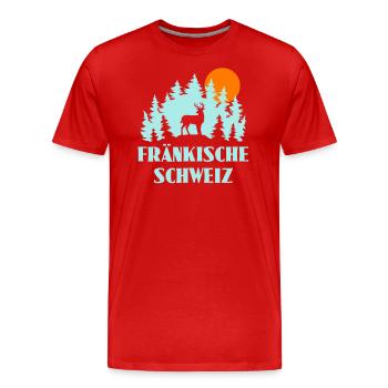 Fränkische Schweiz - Männer Premium Bio T-Shirt - Rot - Vorne - Damien (186cm)