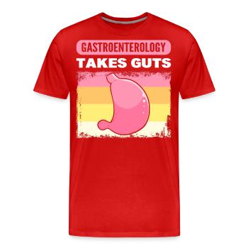 La gastroentérologie a besoin d’intestins gastroentérologue - T-shirt bio Premium Homme - rouge - Devant - Damien (186cm)